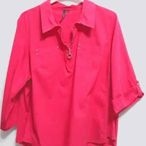 Cathy Woman 2x Bright Pink Top